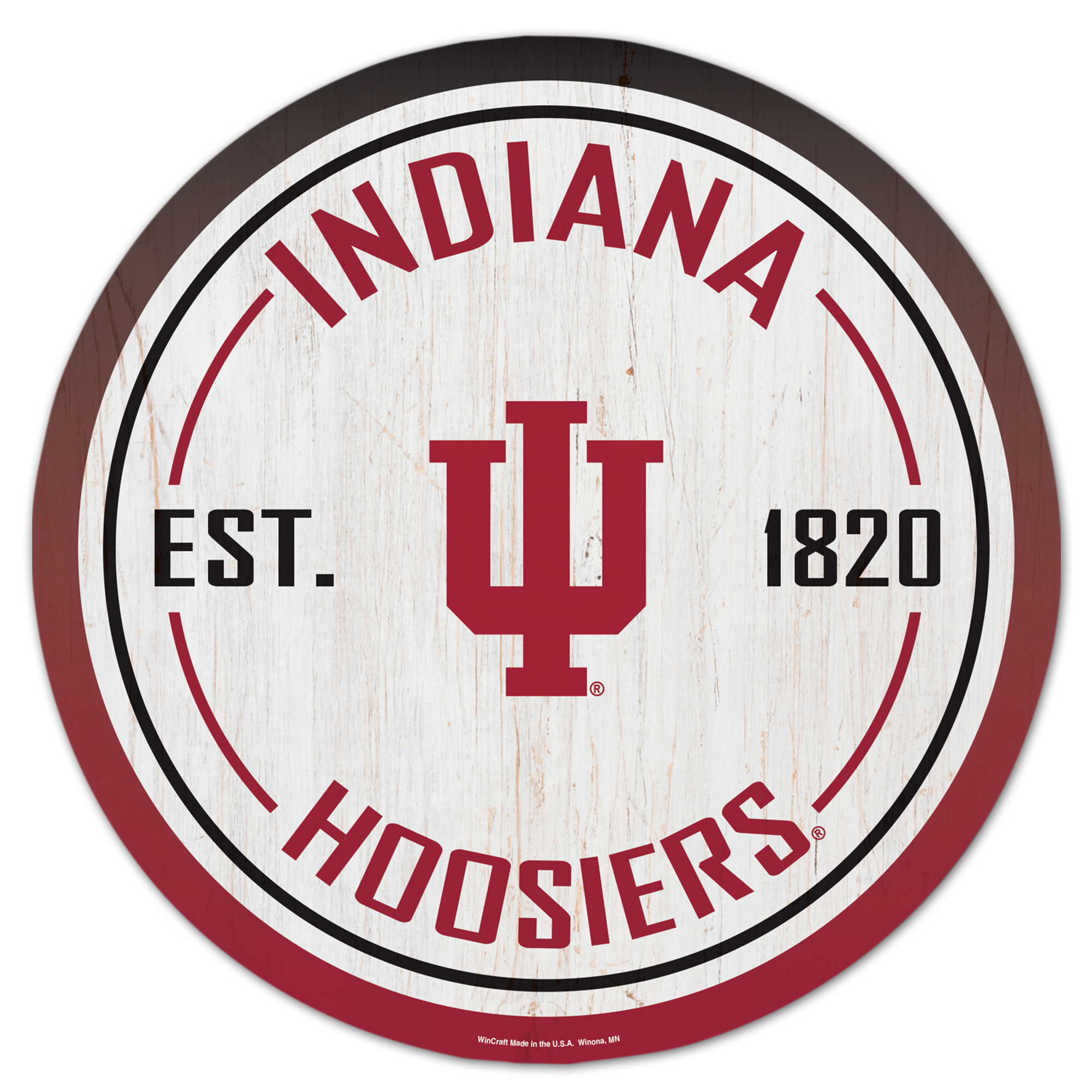 WinCraft Indiana Hoosiers 14" Established Year Circular Wood Sign