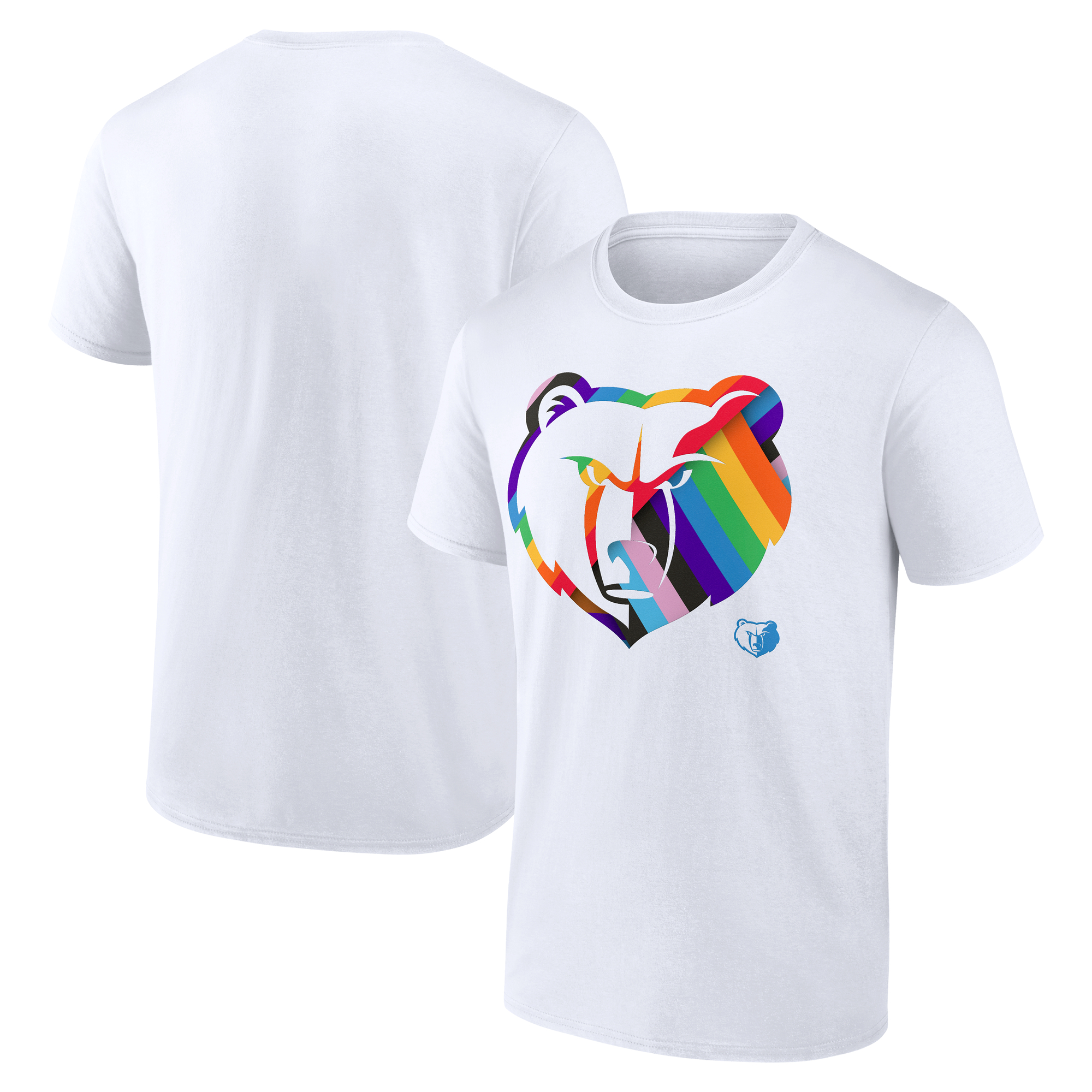 Men's White Memphis Grizzlies Team Logo Pride T-Shirt