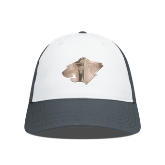 Men's Levelwear White/Charcoal Minnesota Wild Endure Copper Insignia Adjustable Hat