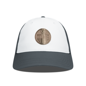 Men's Levelwear White/Charcoal Edmonton Oilers Endure Copper Insignia Adjustable Hat