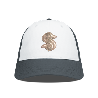 Men's Levelwear White/Charcoal Seattle Kraken Endure Copper Insignia Adjustable Hat