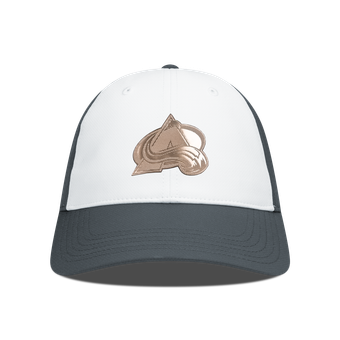 Men's Levelwear White/Charcoal Colorado Avalanche Endure Copper Insignia Adjustable Hat