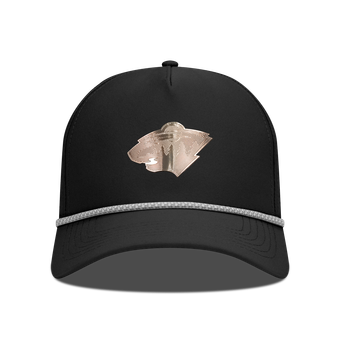 Men's Levelwear Black Minnesota Wild Gordon Copper Insignia Vented Adjustable Hat