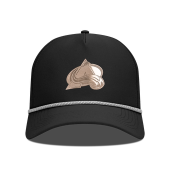 Men's Levelwear Black Colorado Avalanche Gordon Copper Insignia Vented Adjustable Hat