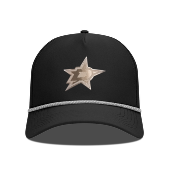 Men's Levelwear Black Dallas Stars Gordon Copper Insignia Vented Adjustable Hat