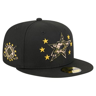 Men's New Era  Black Dallas Stars Military Appreciation Digital Camo Stars 59FIFTY Fitted Hat