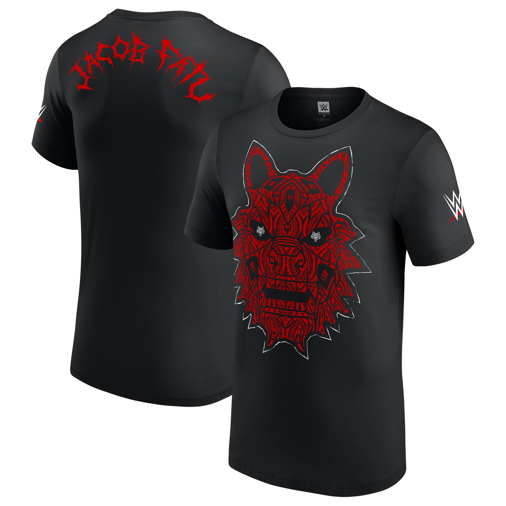 Men's Black Jacob Fatu Tribal Mask T-Shirt