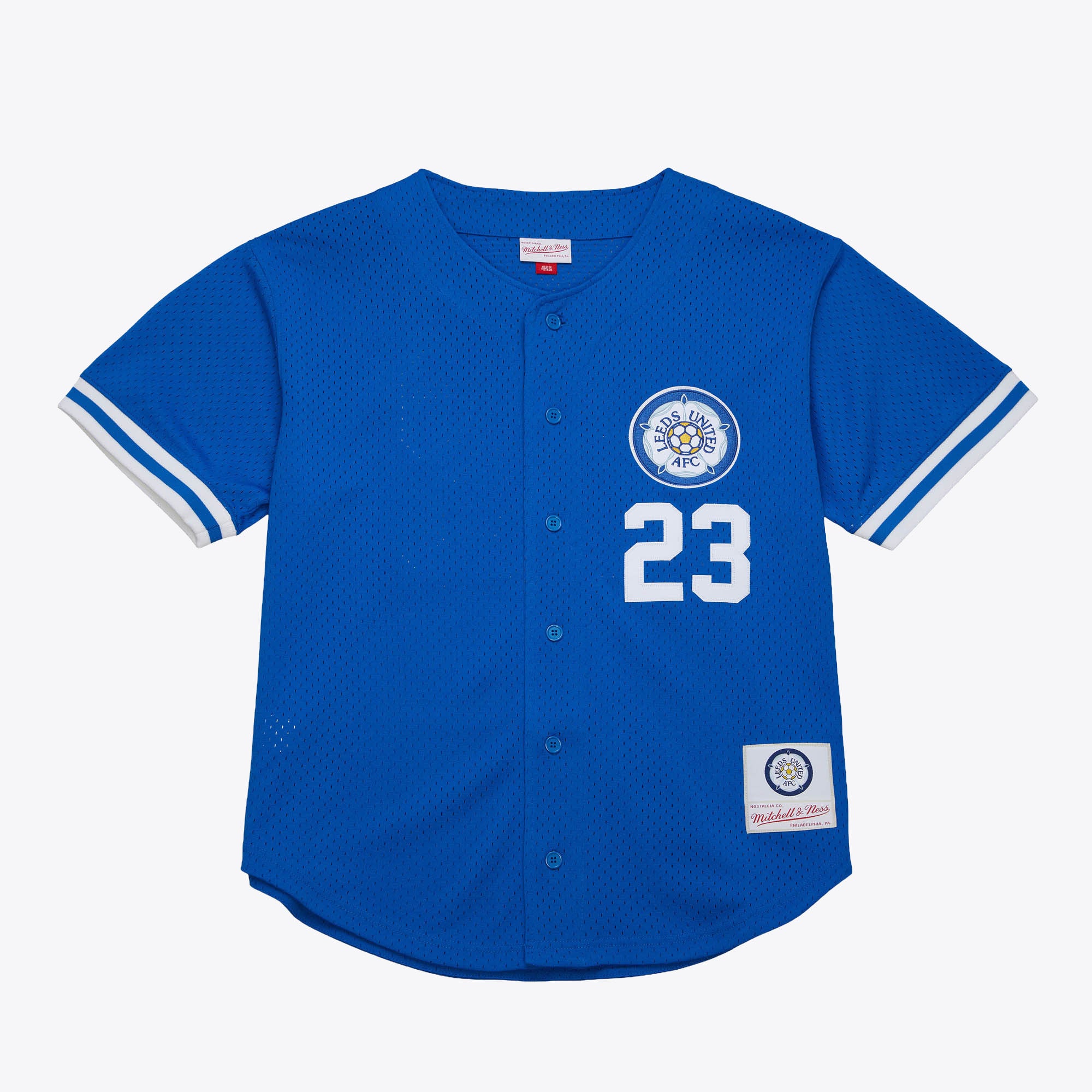 Leeds United Mitchell & Ness Number Mesh Shirt