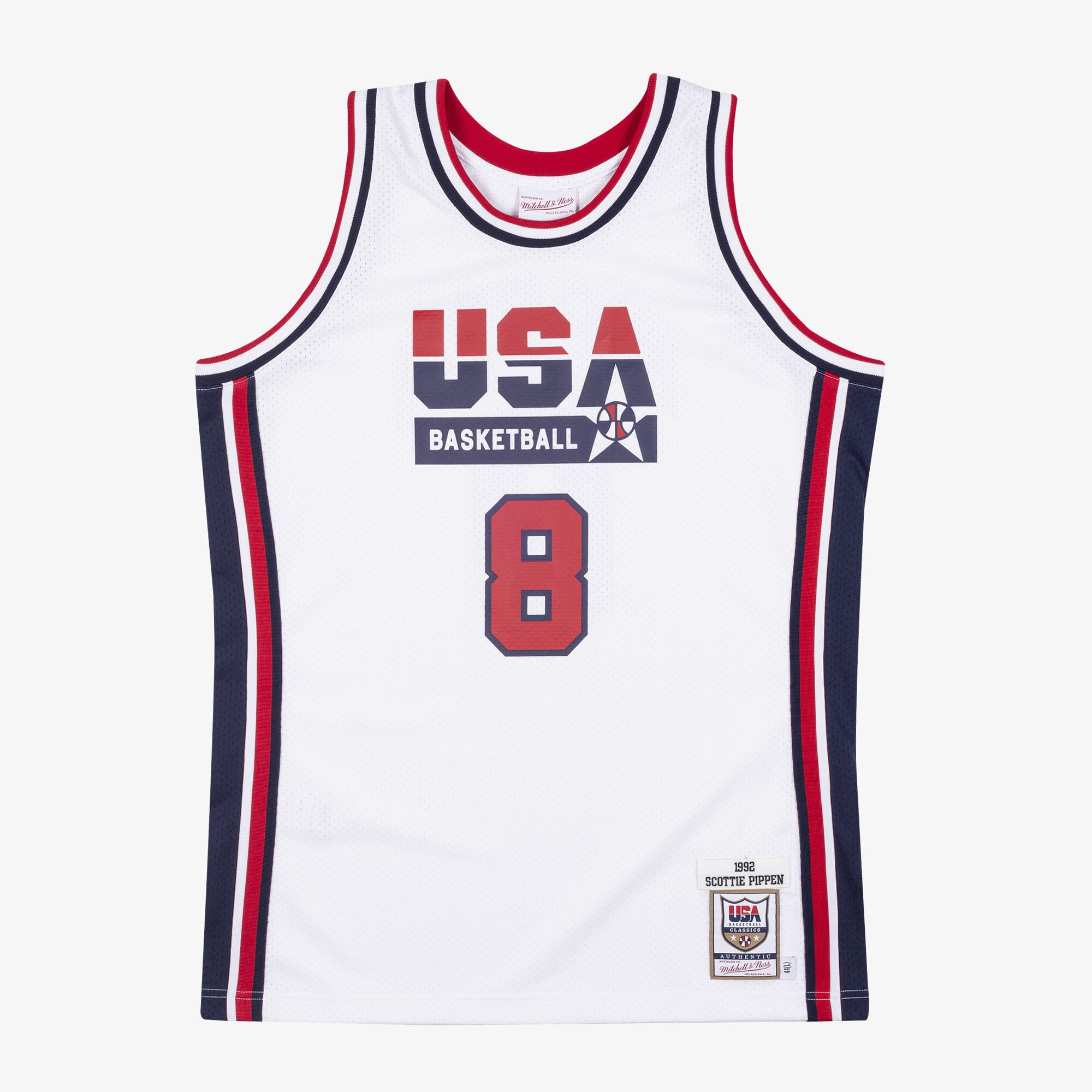 Scottie Pippen USA Basketball 1992 Mitchell & Ness White Authentic Jersey