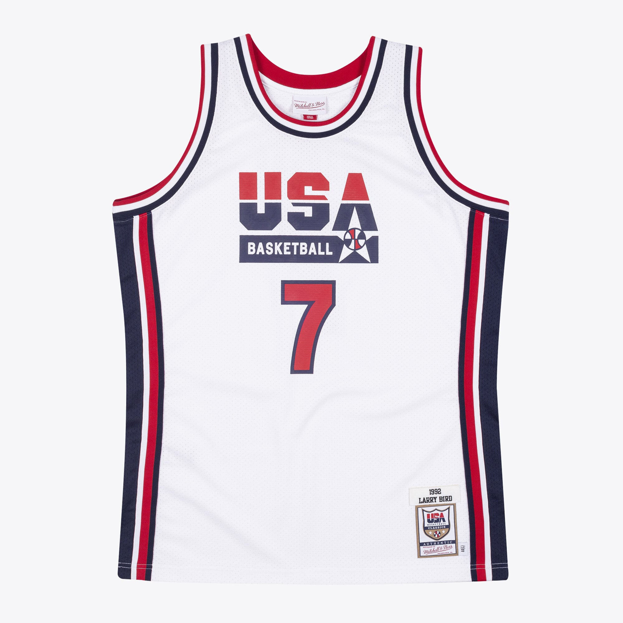 Larry Bird USA Basketball 1992 Mitchell & Ness White Authentic Jersey