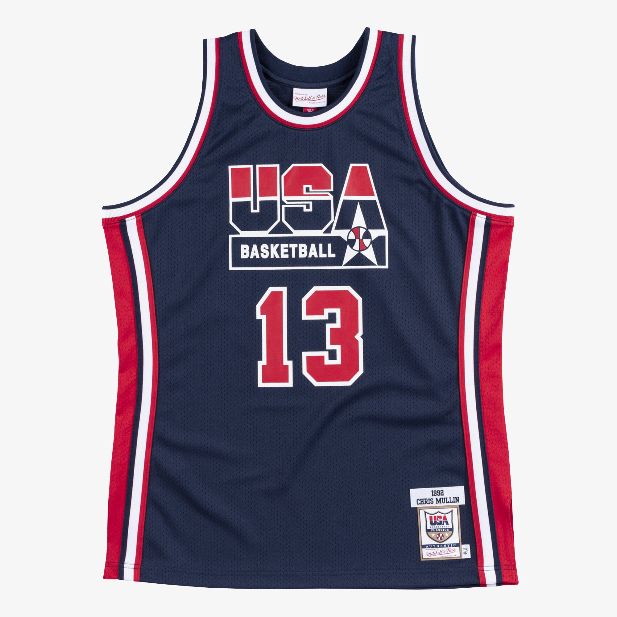 Chris Mullin USA Basketball 1992 Mitchell & Ness Navy Authentic Jersey