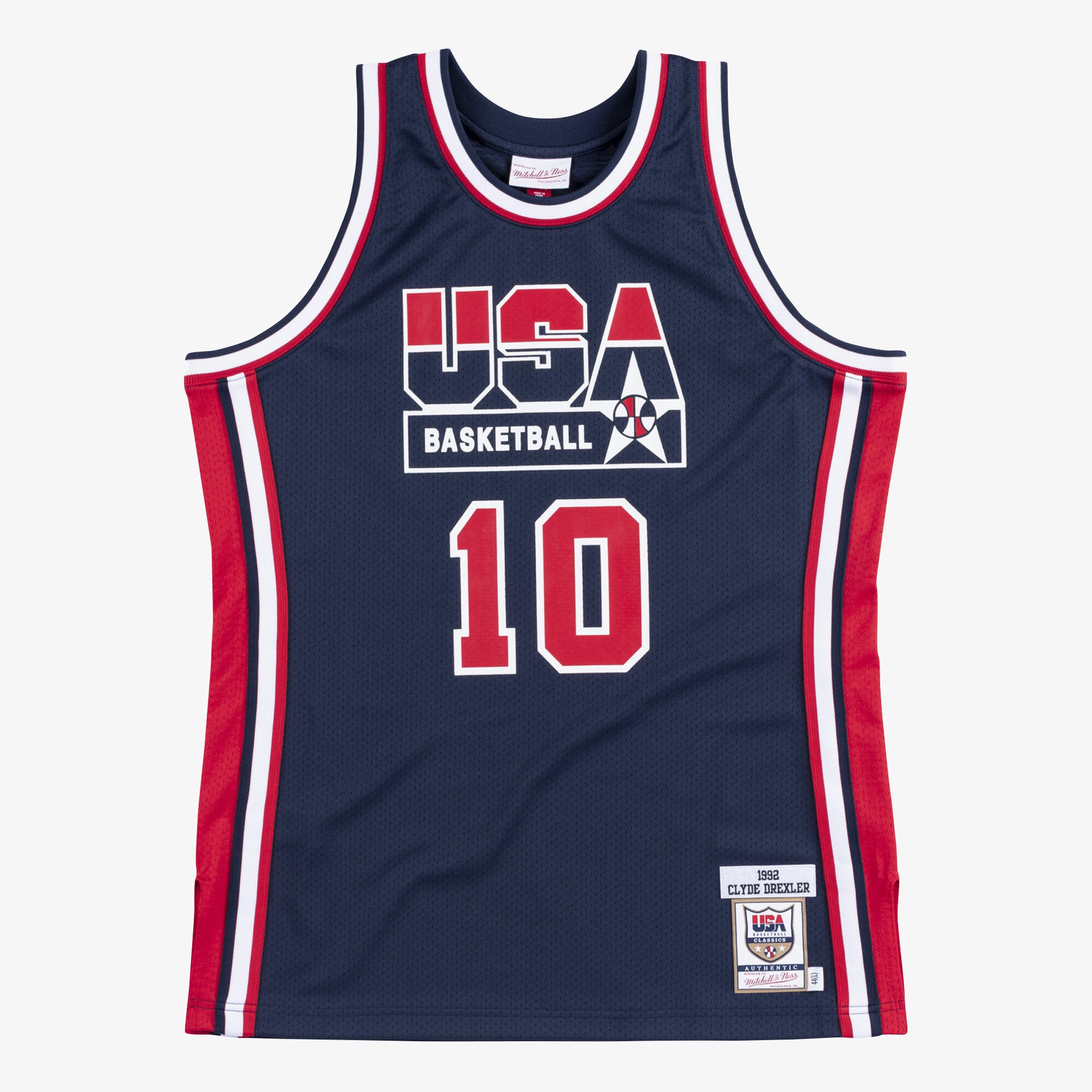 Clyde Drexler USA Basketball 1992 Mitchell & Ness Navy Authentic Jersey