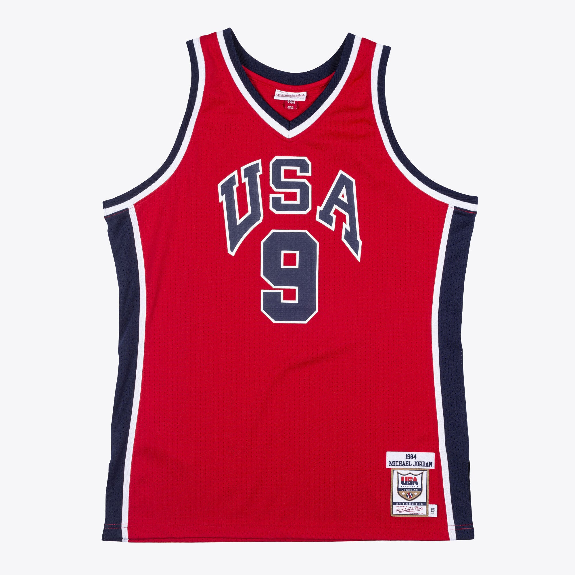 Michael Jordan USA Basketball 1984 Mitchell & Ness Red Authentic Jersey