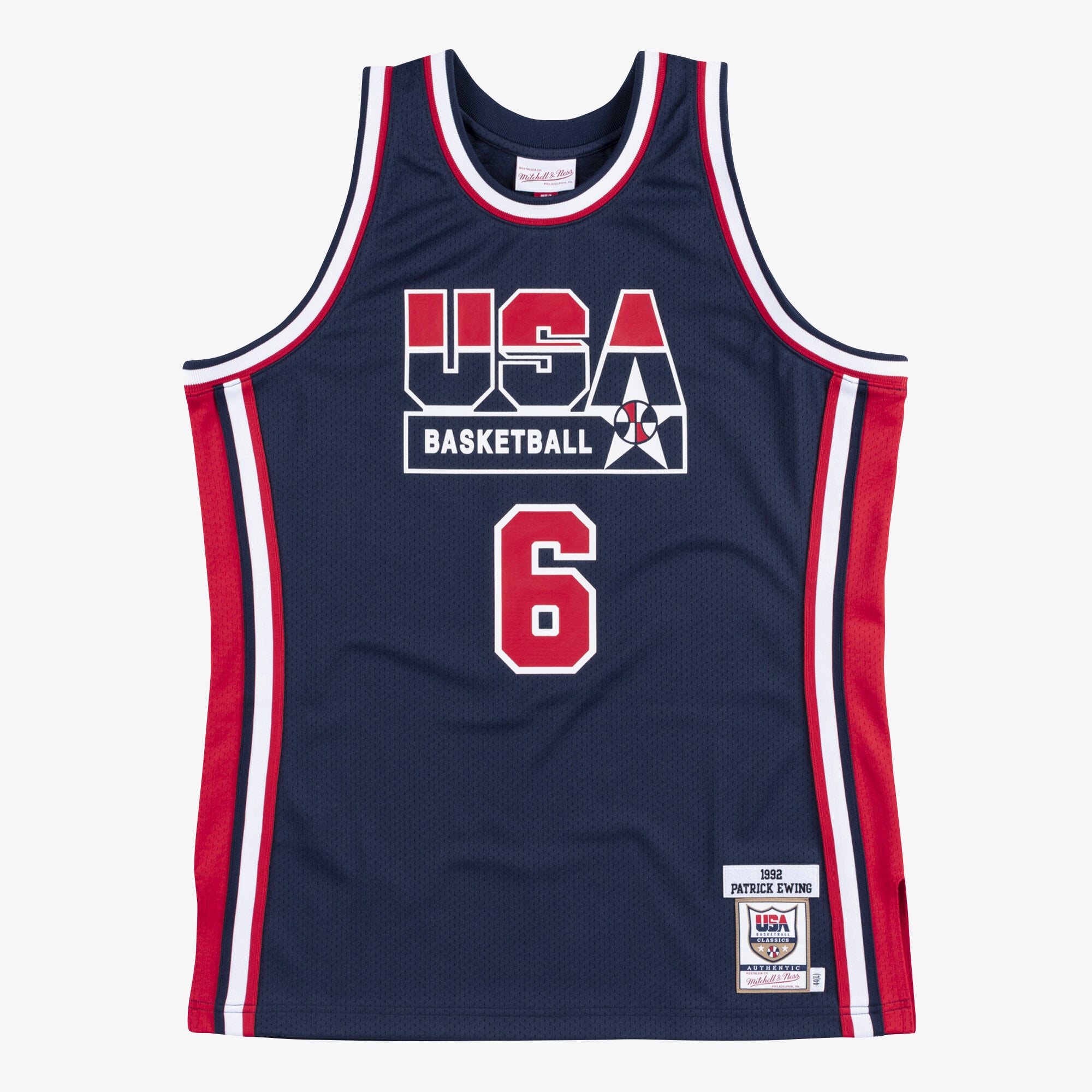 Patrick Ewing USA Basketball 1992 Mitchell & Ness Navy Authentic Jersey