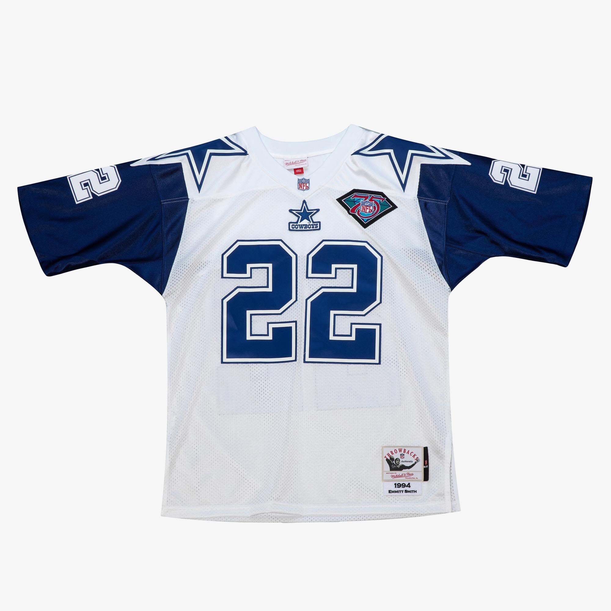 Emmitt Smith Dallas Cowboys 1994 Mitchell & Ness Authentic Trikot – Weiß