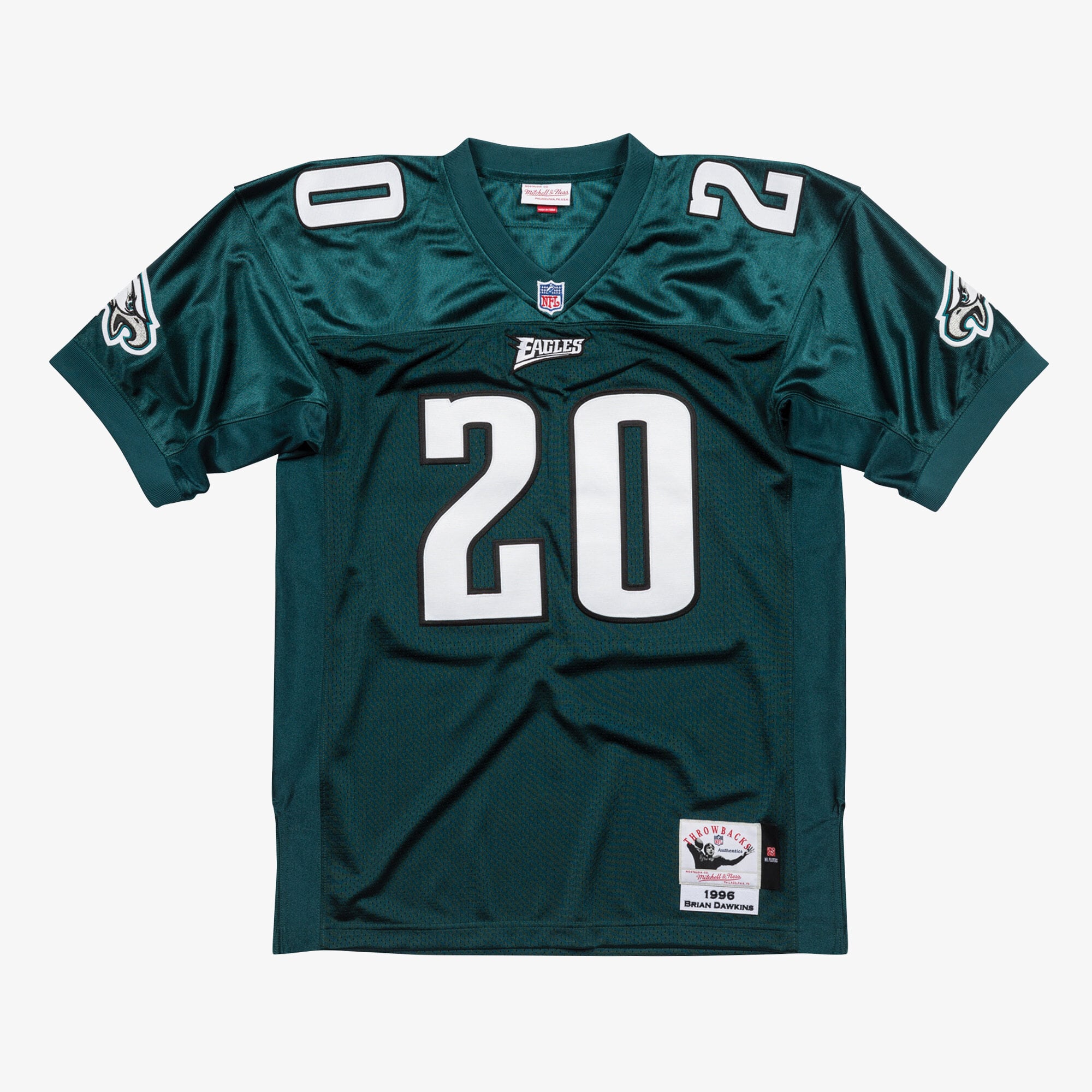 Maglia Mitchell & Ness autentica dei Philadelphia Eagles Brian Dawkins 1996