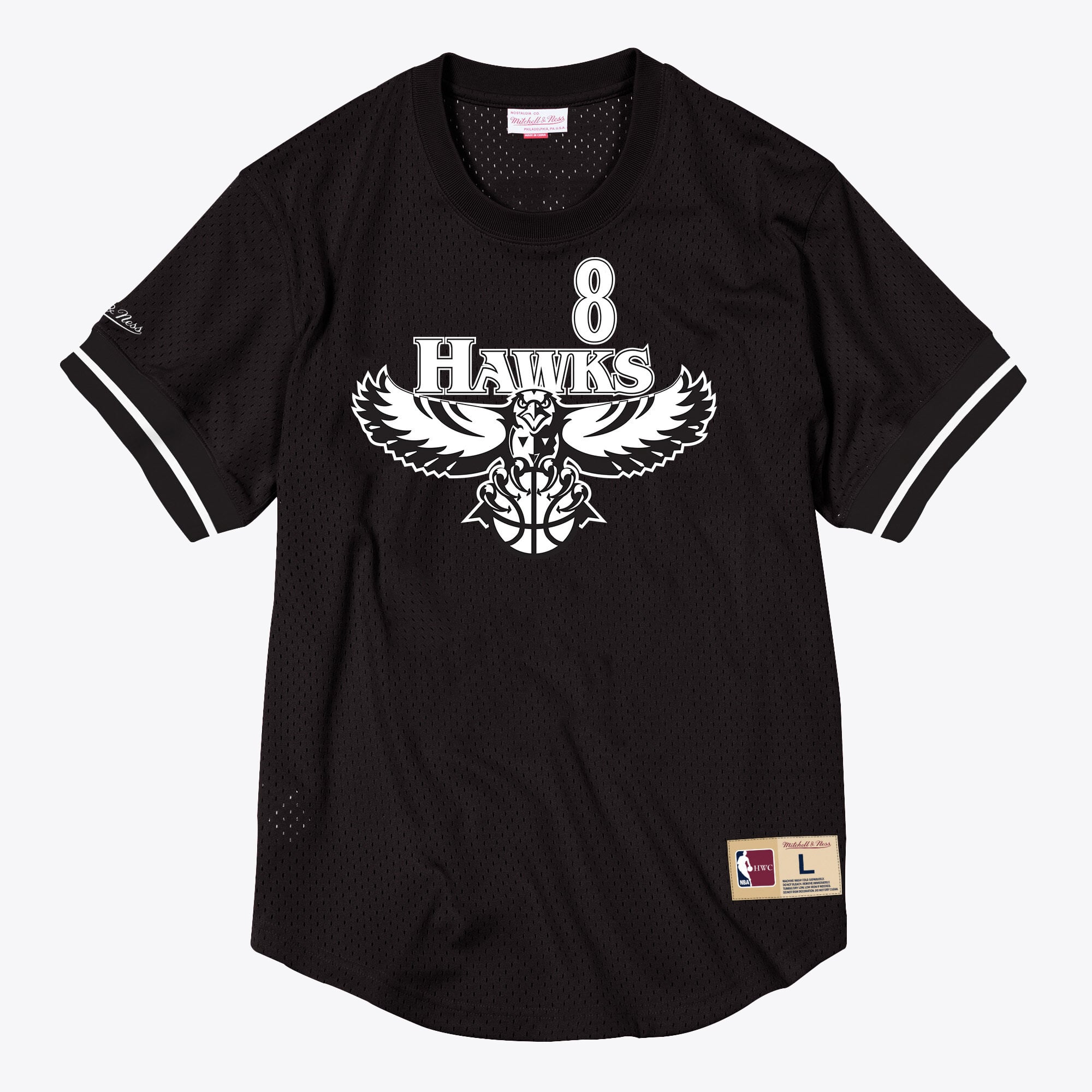 Atlanta Hawks Mitchell & Ness Name & Number Mesh Crewneck Steve Smith Atlanta Hawks Mitchell & Ness Name & Number Mesh Crewneck Steve Smith
