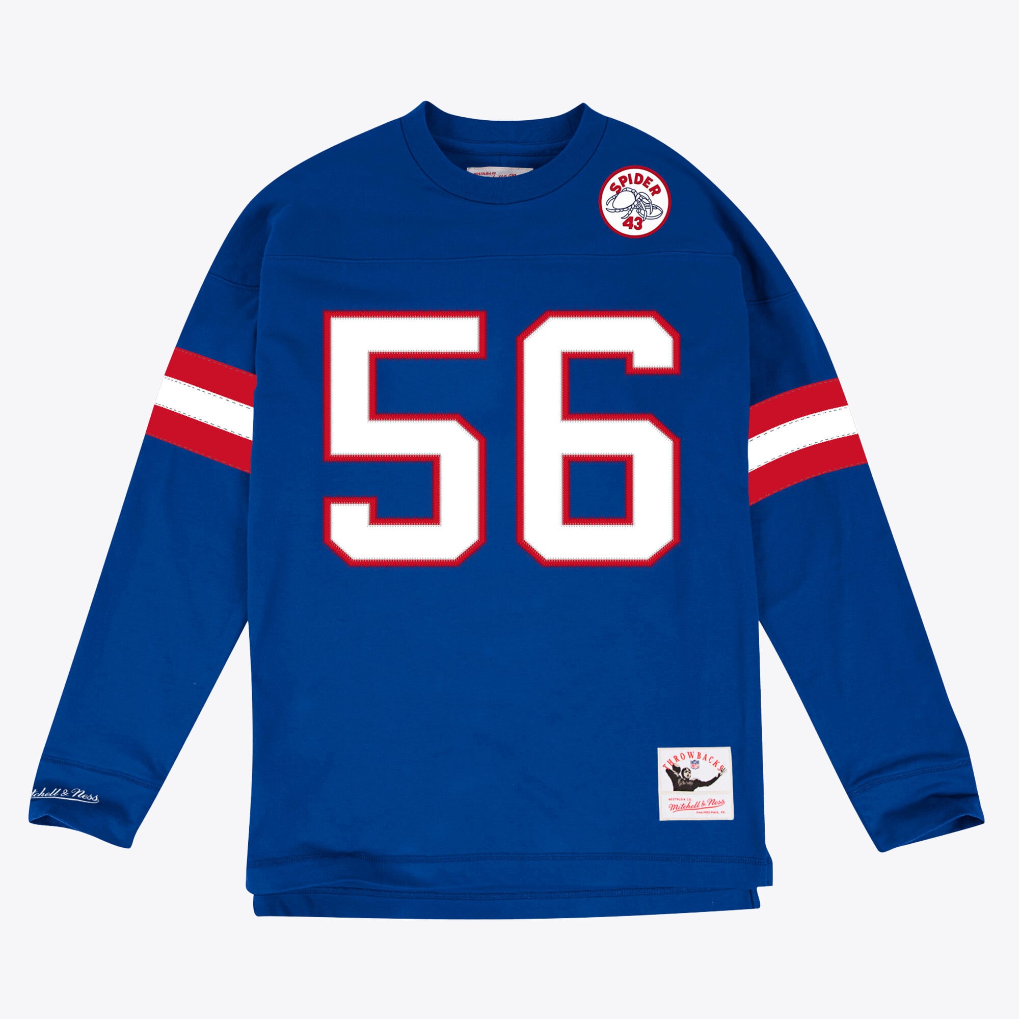 New York Giants Mitchell & Ness Langarm-T-Shirt mit Namen und Nummer (Lawrence Taylor)