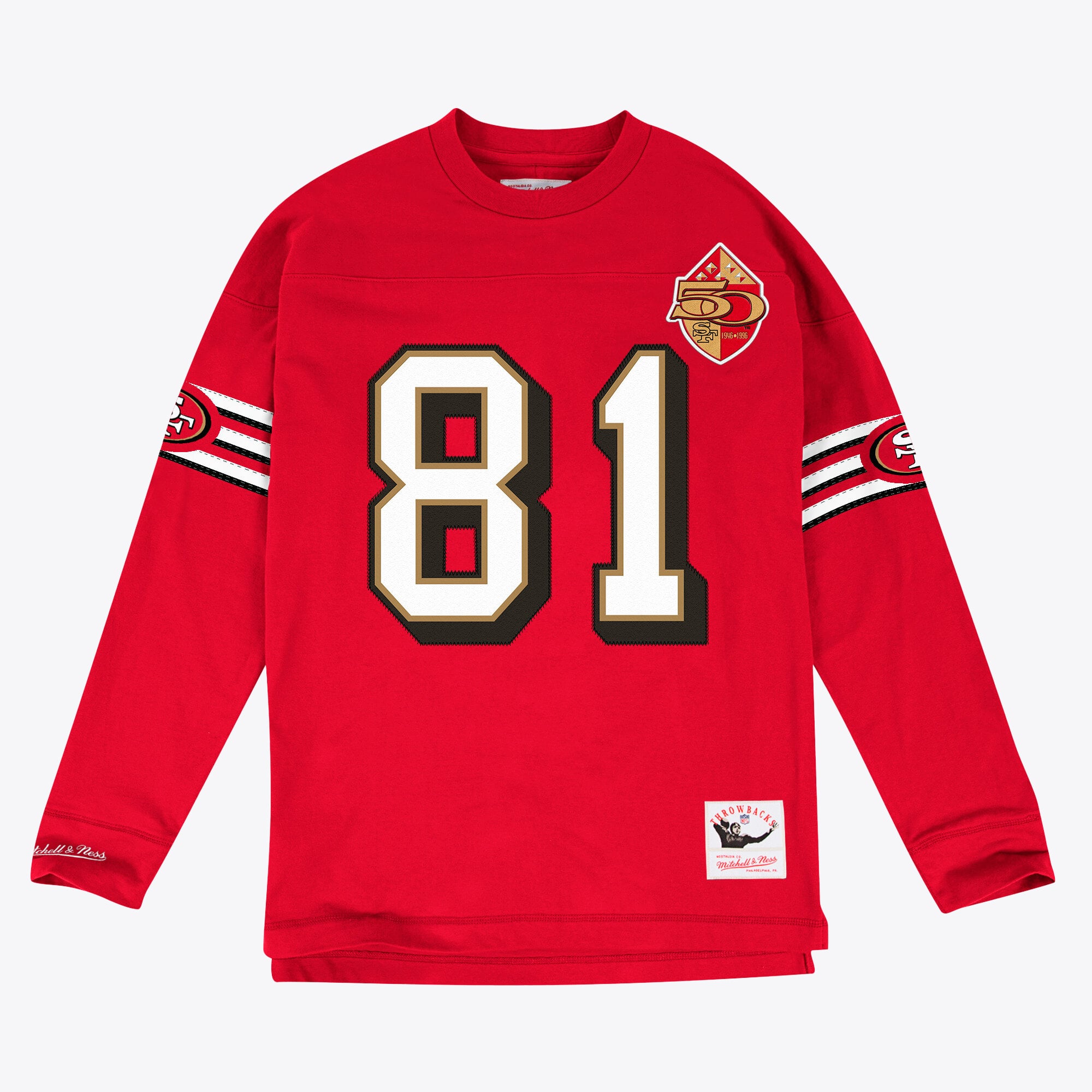 San Francisco 49ers Mitchell & Ness Langarm-T-Shirt mit Namen und Nummer (Terrell Owens) 1996