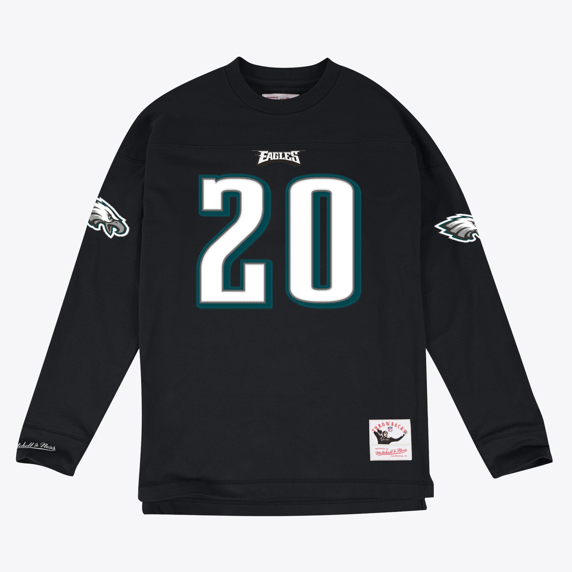 Philadelphia Eagles Mitchell & Ness Langarmshirt mit Namen und Nummer von Brian Dawkins