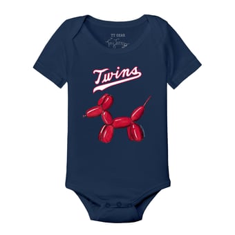 Infant Tiny Turnip Navy Minnesota Twins Balloon Dog Bodysuit