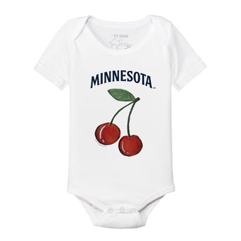 Infant Tiny Turnip White Minnesota Twins Cherries Bodysuit