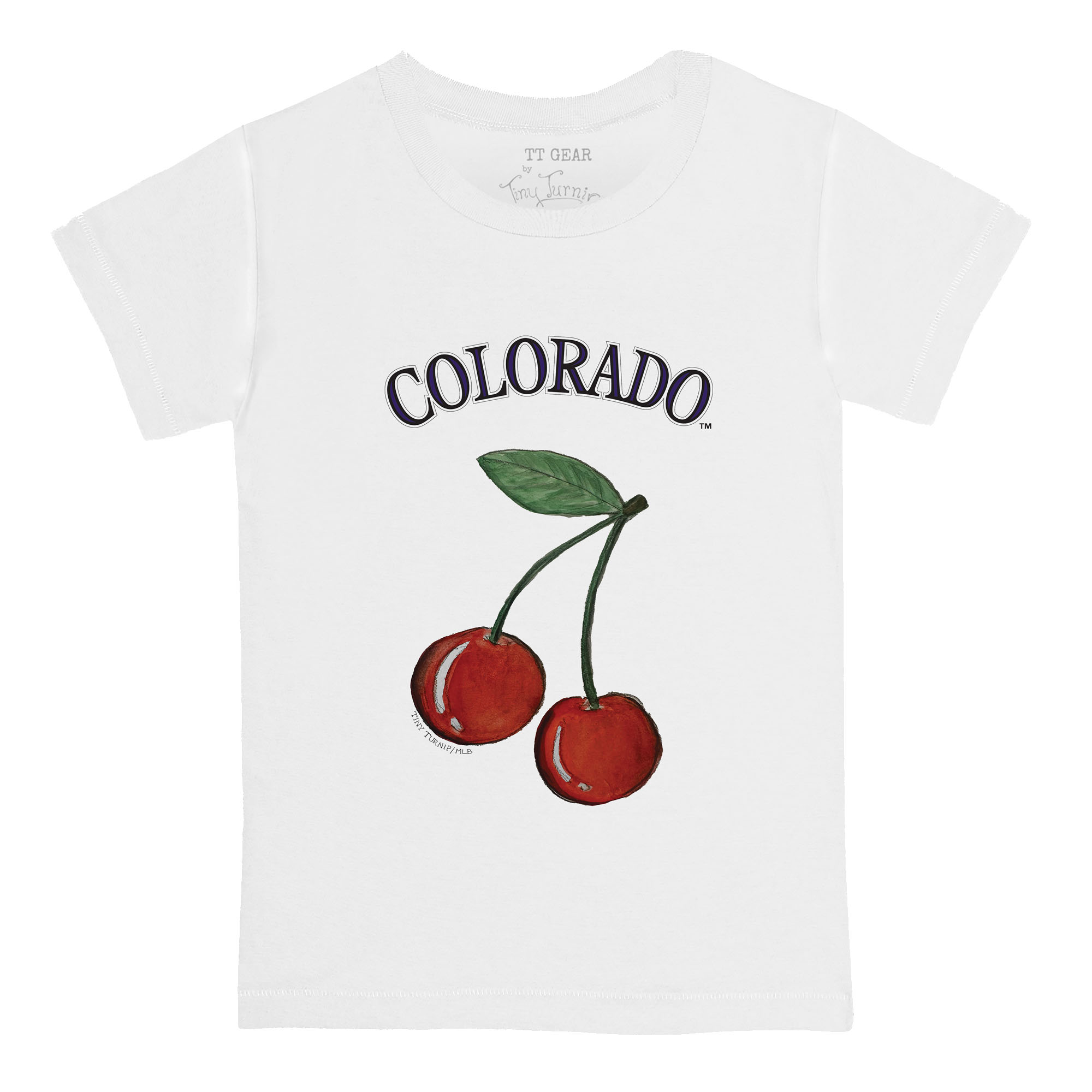 Toddler Tiny Turnip White Colorado Rockies Cherries T-Shirt Toddler Tiny Turnip White Colorado Rockies Cherries T-Shirt