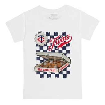 Infant Tiny Turnip White Minnesota Twins Pizza T-Shirt