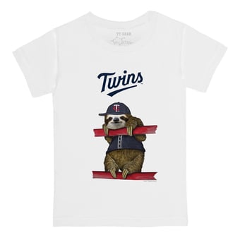 Youth Tiny Turnip White Minnesota Twins Sloth T-Shirt