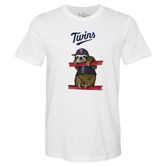 Unisex Tiny Turnip White Minnesota Twins Sloth T-Shirt