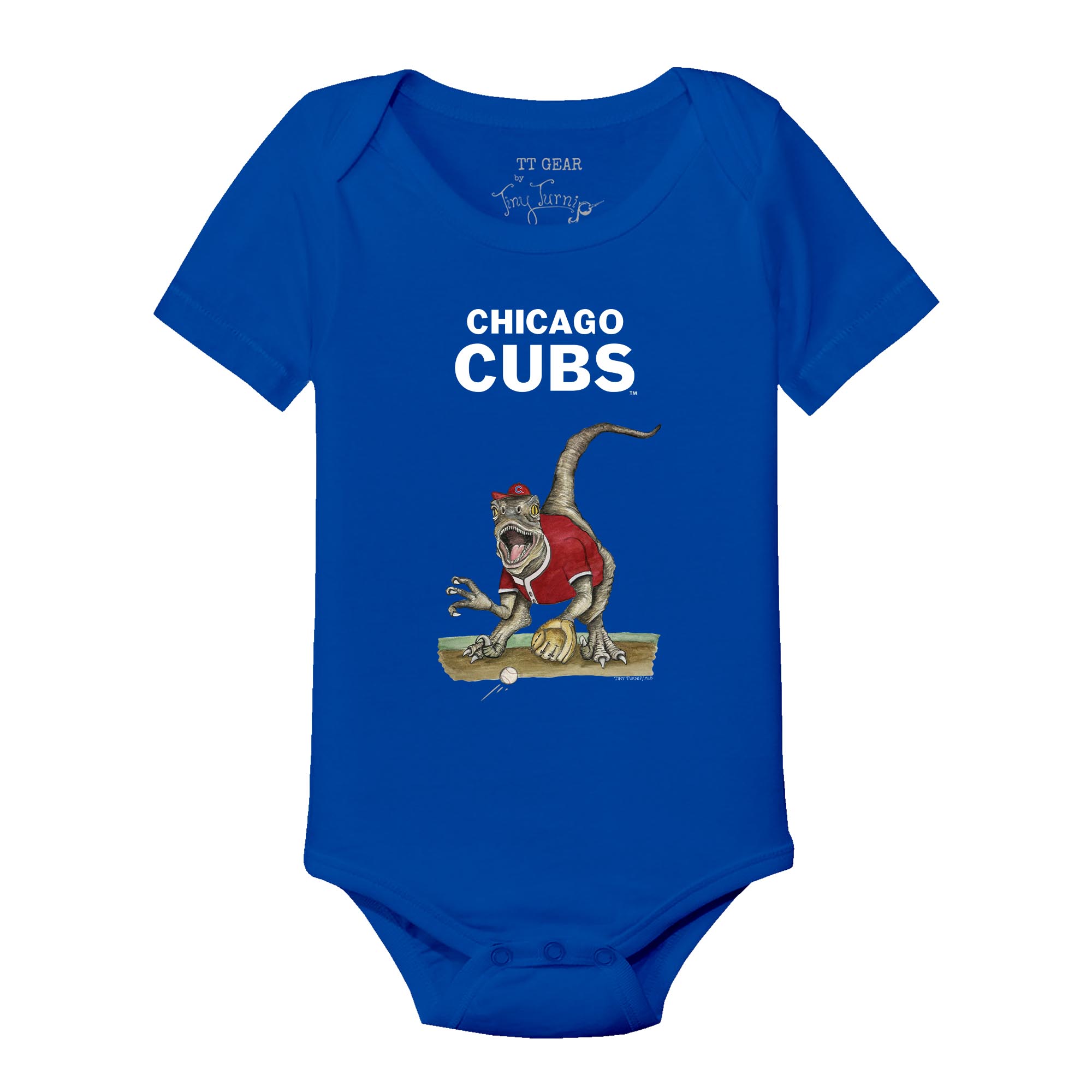 Infant Tiny Turnip Royal Chicago Cubs Velociraptor Bodysuit