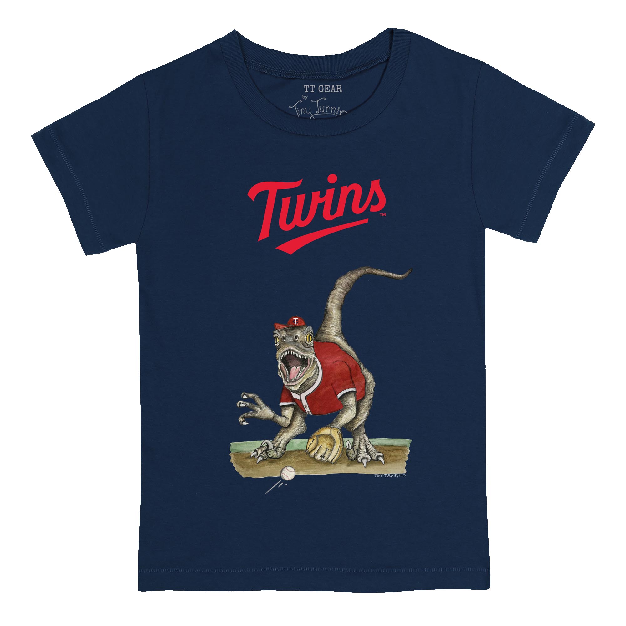 Youth Tiny Turnip Navy Minnesota Twins Velociraptor T-Shirt