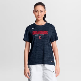 Women's Nike Navy Cleveland Guardians Authentic Collection Velocity Dri-FIT T-Shirt
