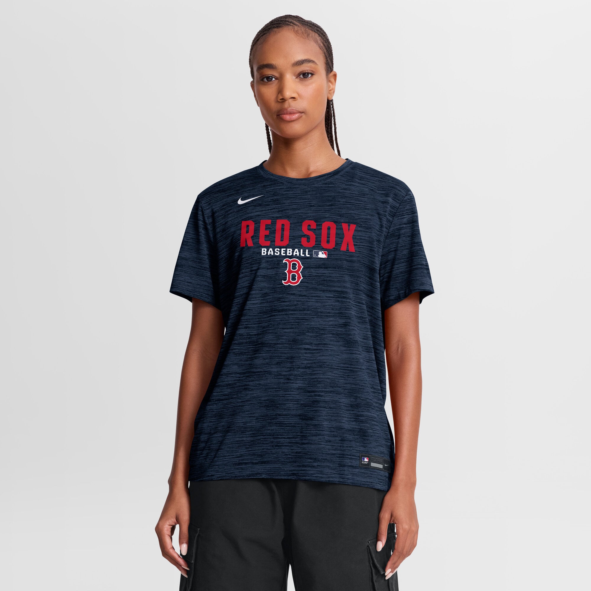 Women's Nike Navy Boston Red Sox Authentic Collection Velocity Dri-FIT T-Shirt