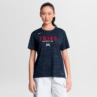 Women's Nike Navy Minnesota Twins Authentic Collection Alt Logo Velocity Dri-FIT T-Shirt
