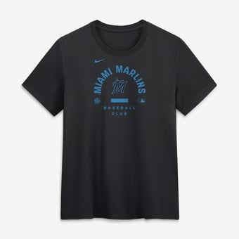 Women's Nike Black Miami Marlins Authentic Collection Early Work Tri-Blend Dri-FIT T-Shirt