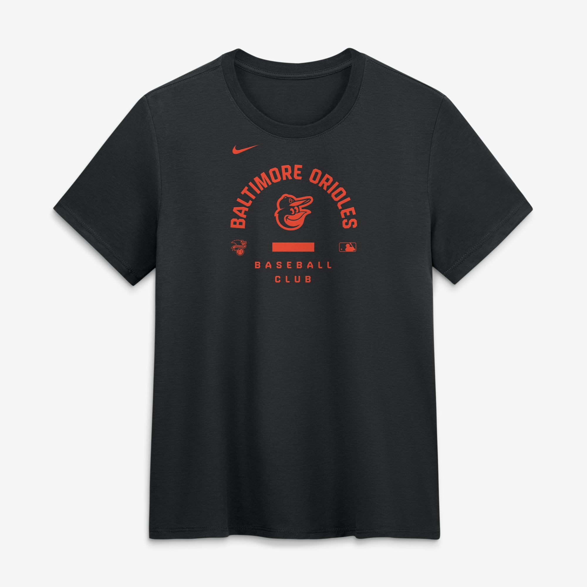 Women's Nike Black Baltimore Orioles Authentic Collection Early Work Tri-Blend Dri-FIT T-Shirt