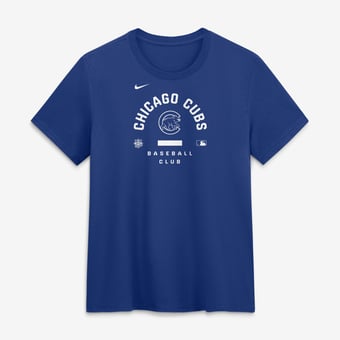 Women's Nike Royal Chicago Cubs Authentic Collection Early Work Tri-Blend Dri-FIT T-Shirt