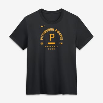 Women's Nike Black Pittsburgh Pirates Authentic Collection Early Work Tri-Blend Dri-FIT T-Shirt