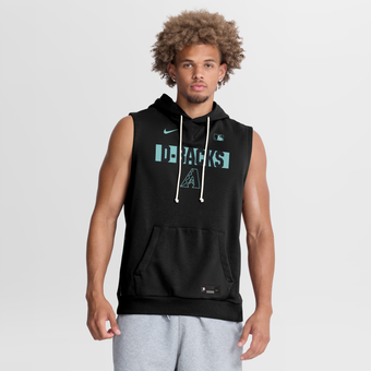 Men's Nike Black Arizona Diamondbacks Authentic Collection Standard Issue Dri-FIT Sleeveless Hoodie