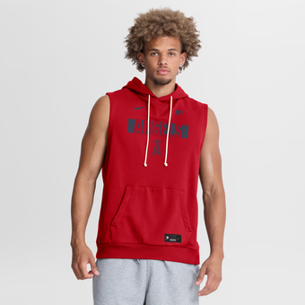 Men's Nike Red Los Angeles Angels Authentic Collection Standard Issue Dri-FIT Sleeveless Hoodie