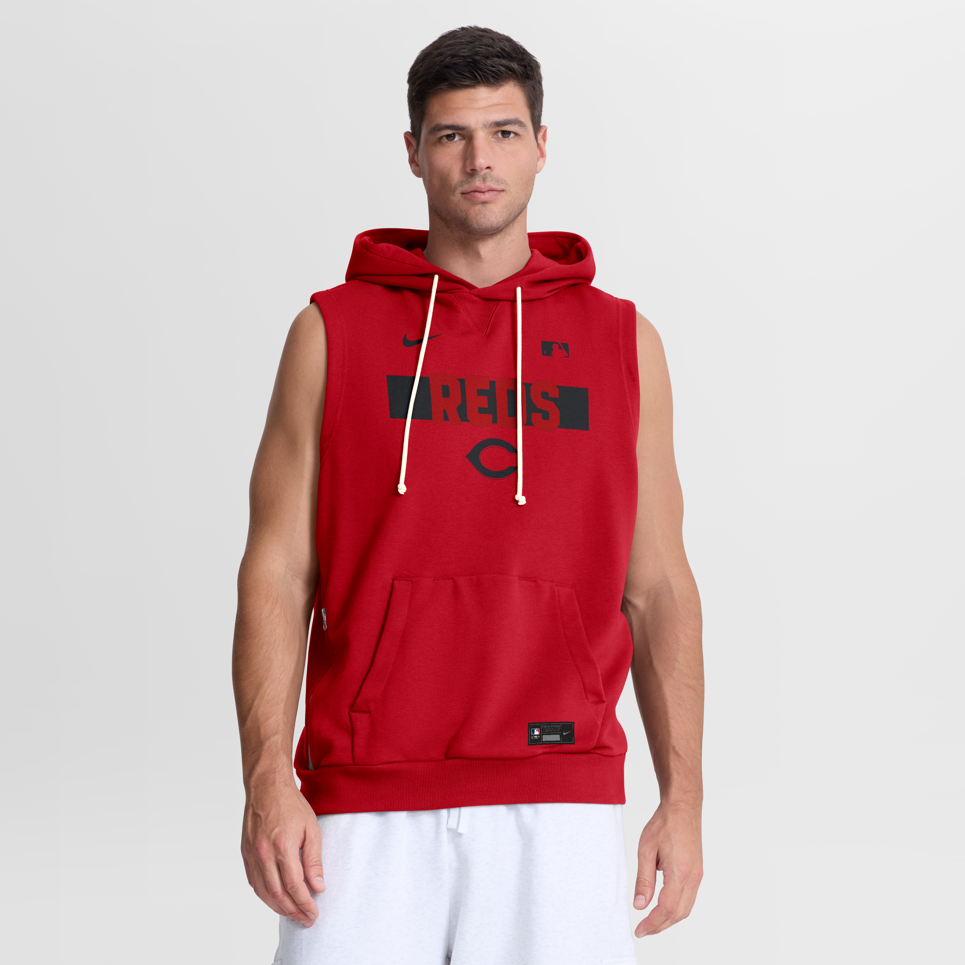 Men's Nike Red Cincinnati Reds Authentic Collection Standard Issue Dri-FIT Sleeveless Hoodie