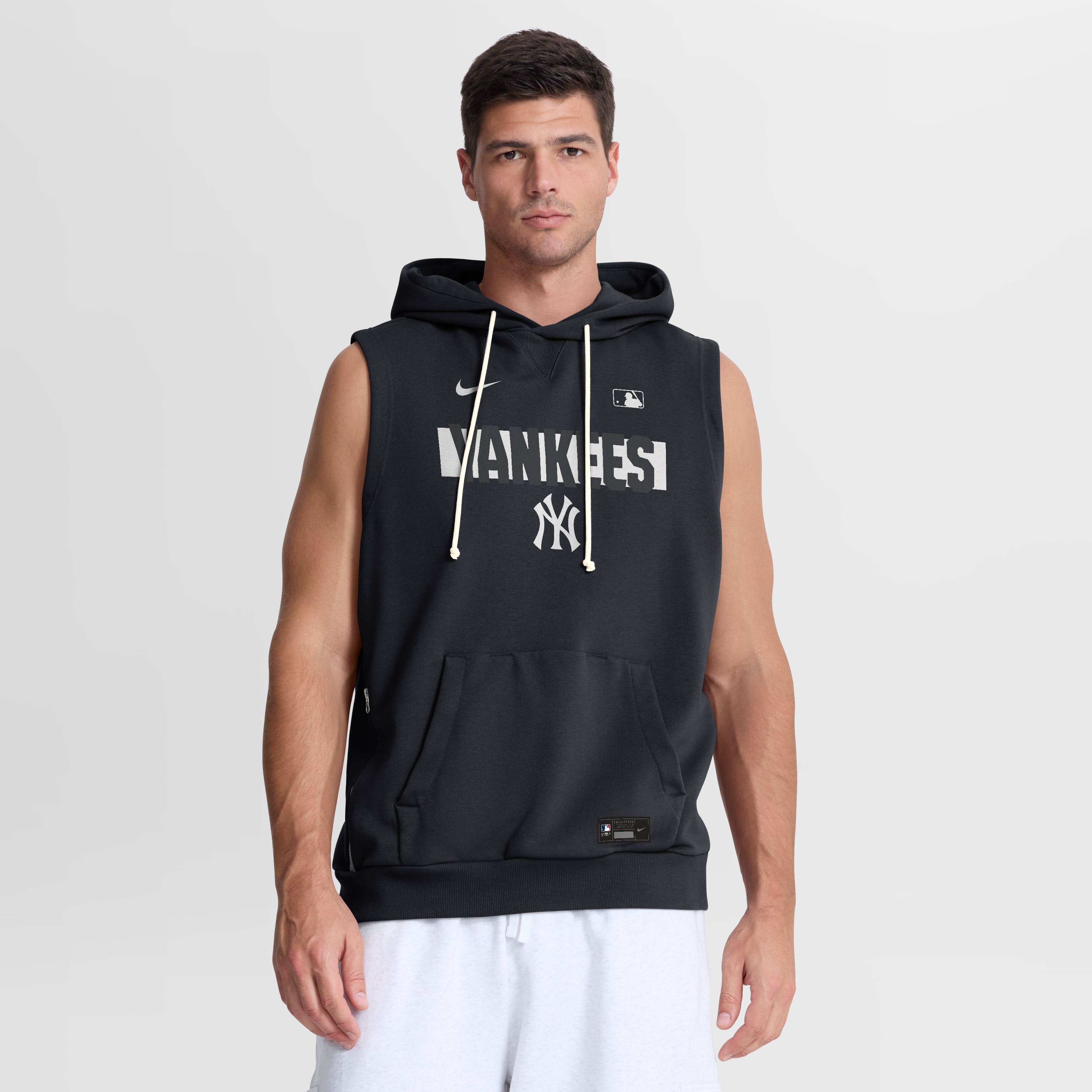 Men's Nike Navy New York Yankees Authentic Collection Standard Issue Dri-FIT Sleeveless Hoodie
