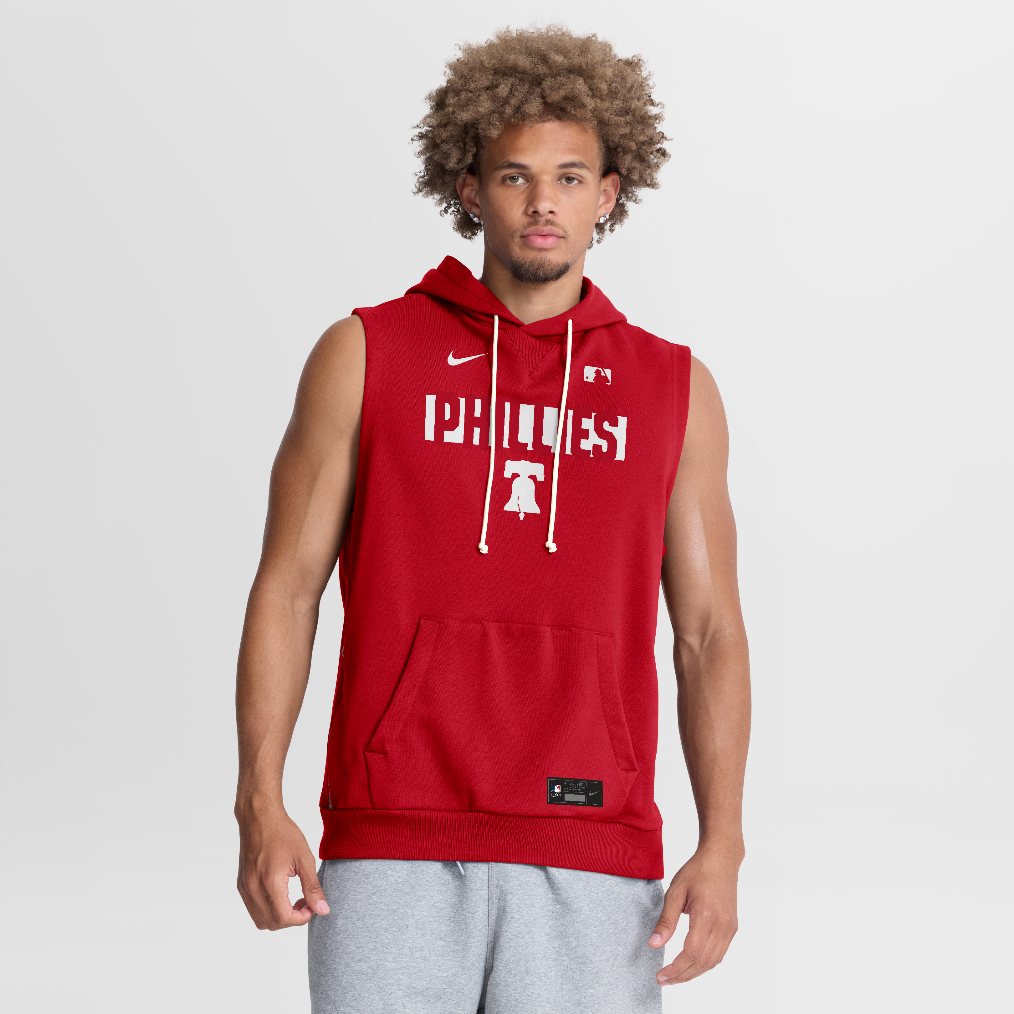 Men's Nike Red Philadelphia Phillies Authentic Collection Standard Issue Dri-FIT Sleeveless Hoodie