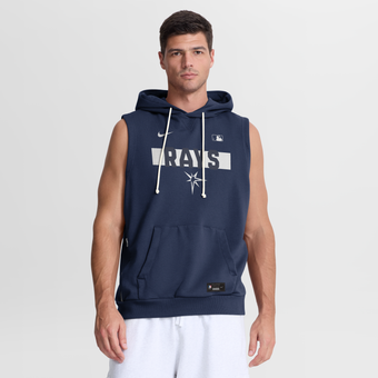 Men's Nike Navy Tampa Bay Rays Authentic Collection Standard Issue Dri-FIT Sleeveless Hoodie