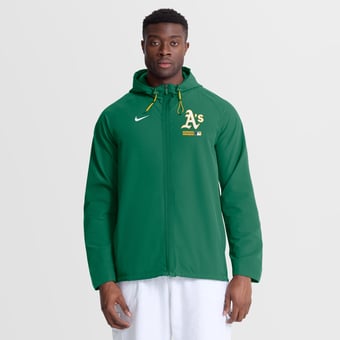 Men's Nike Kelly Green Athletics Authentic Collection Raglan Therma-FIT Full-Zip Hooded Jacket