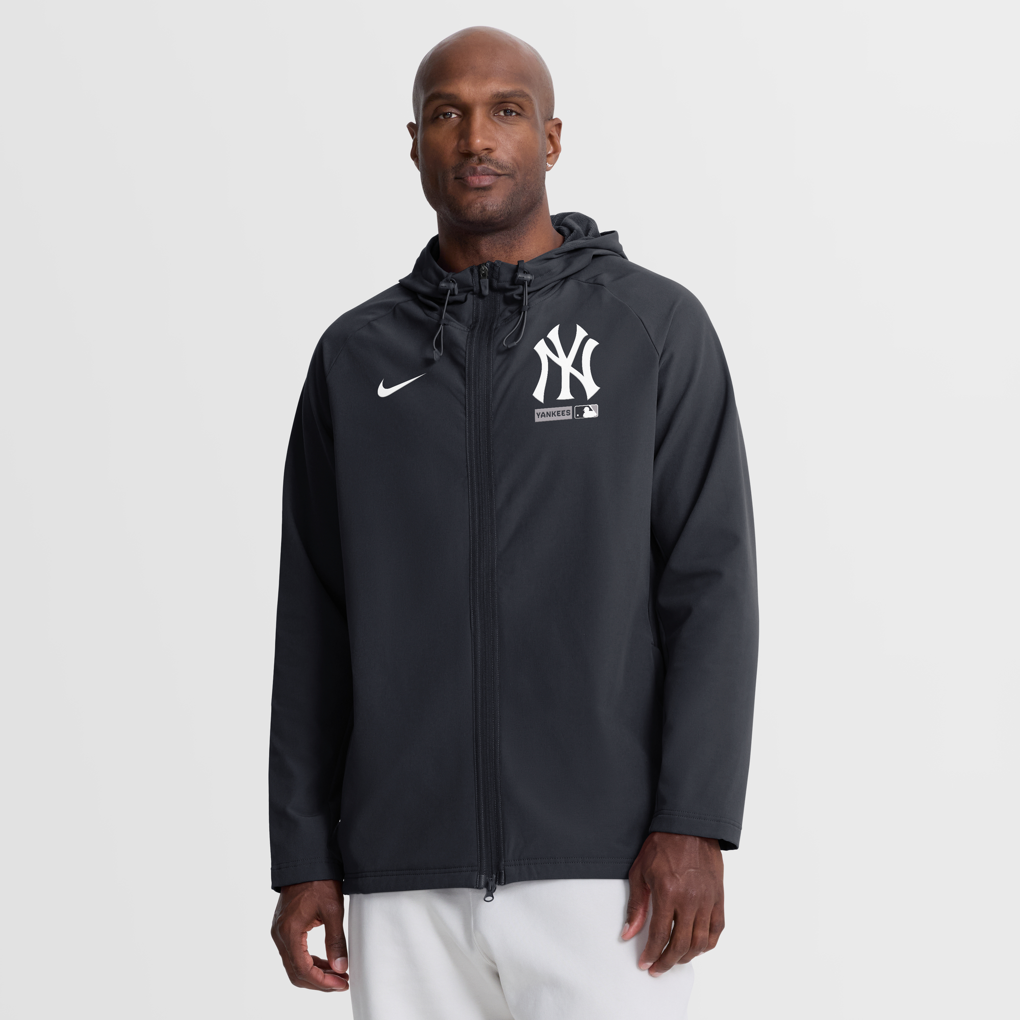 Men's Nike Navy New York Yankees Authentic Collection Raglan Therma-FIT Full-Zip Hooded Jacket