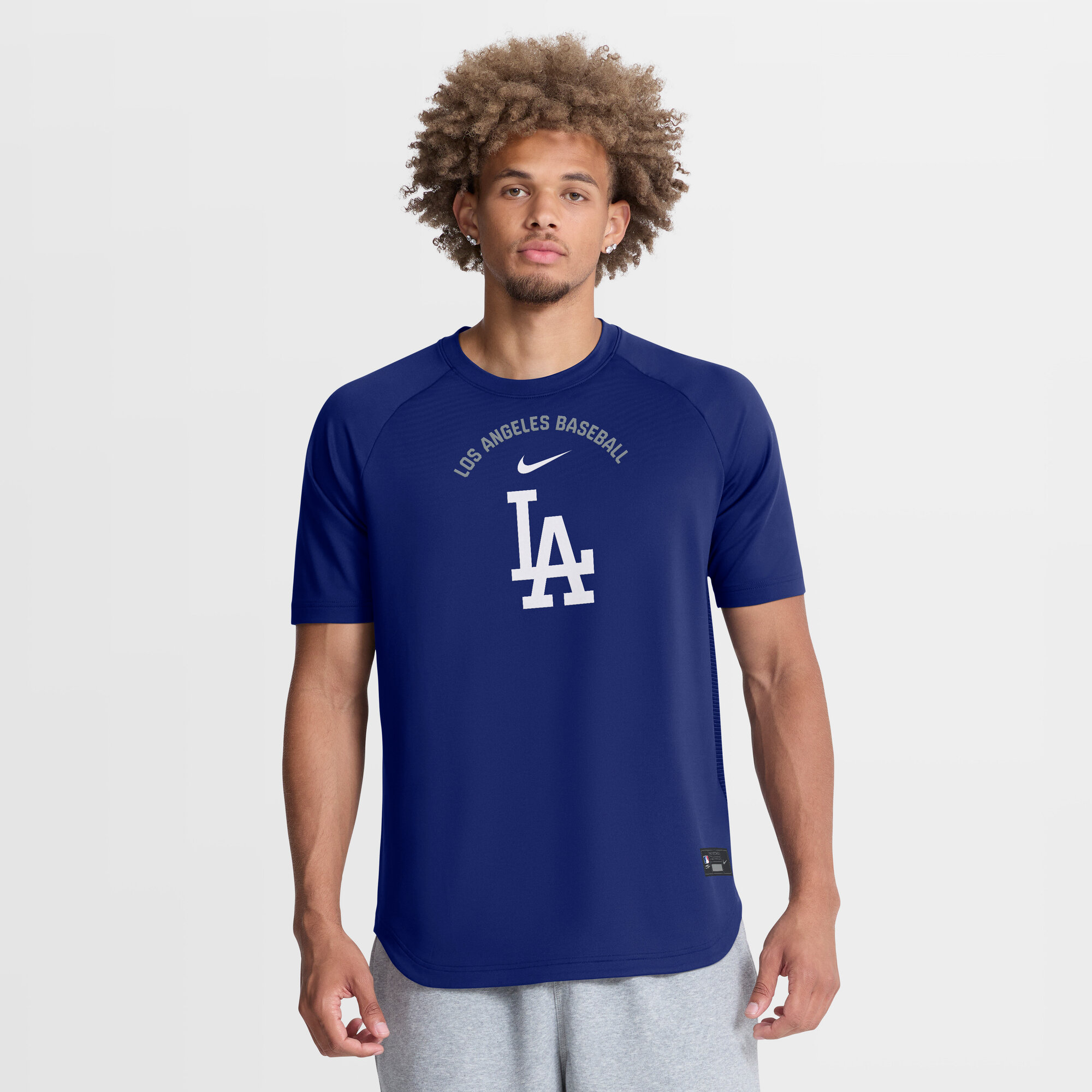 Men's Nike Royal Los Angeles Dodgers Authentic Collection Batting Practice Pre-Game Raglan Dri-FIT Top