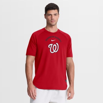 Men's Nike Red Washington Nationals Authentic Collection Batting Practice Pre-Game Raglan Dri-FIT Top