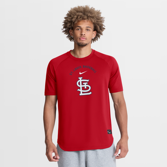 Men's Nike Red St. Louis Cardinals Authentic Collection Batting Practice Pre-Game Raglan Dri-FIT Top
